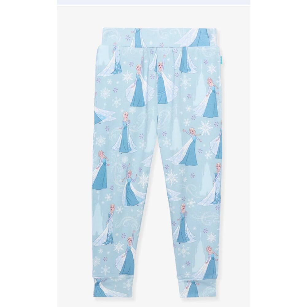 NWT Posh Peanut Elsa French Terry Pants Joggers Toddler 12-18 Mon Frozen Bamboo - Picture 2 of 4